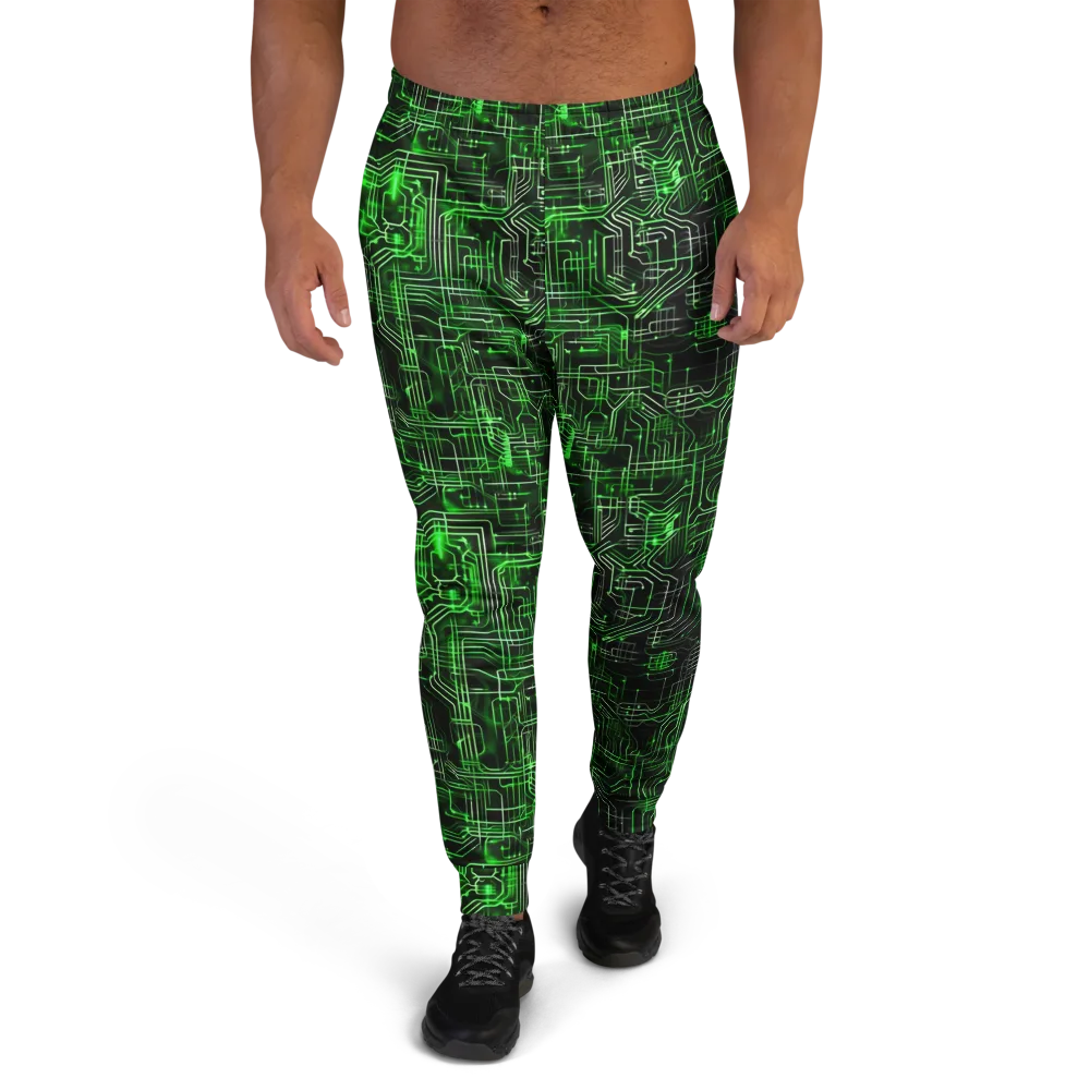Green Voltage on Men's Joggers — Front