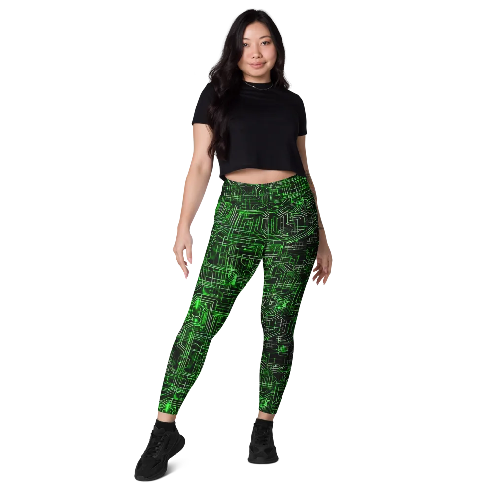 Green Voltage on Leggings with Pockets — Front