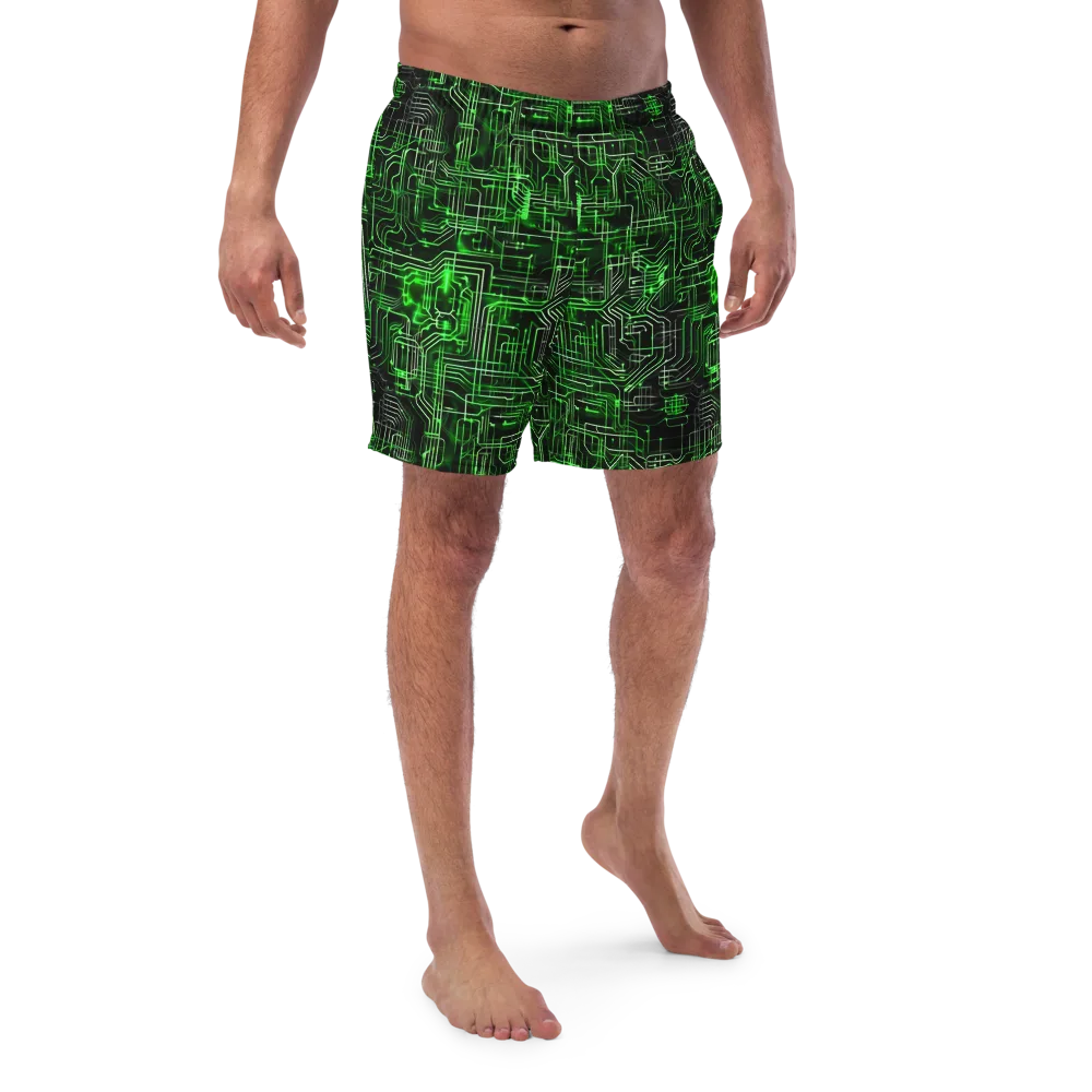 Green Voltage on Swim Trunks — Front