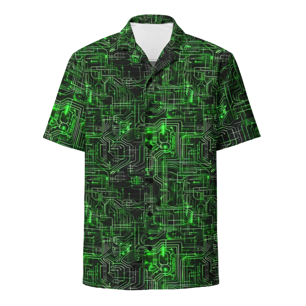 Green Voltage on Button Shirt — Front