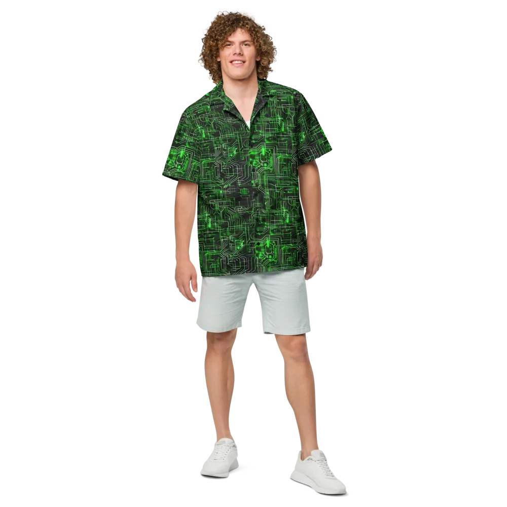 Green Voltage on Button Shirt — Front