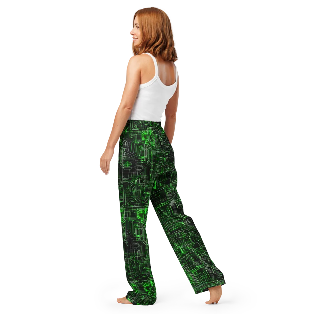 Green Voltage on Women's Pajama Pants — Back