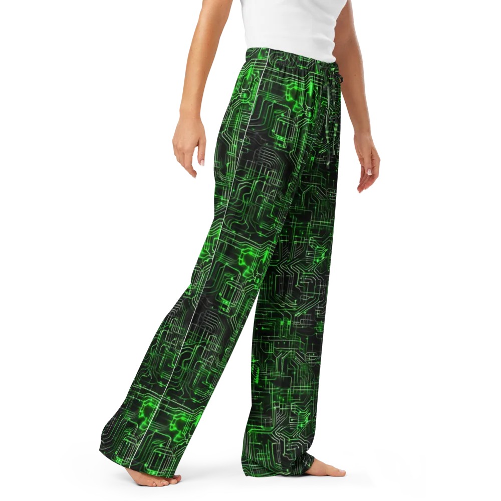 Green Voltage on Women's Pajama Pants — Right Front
