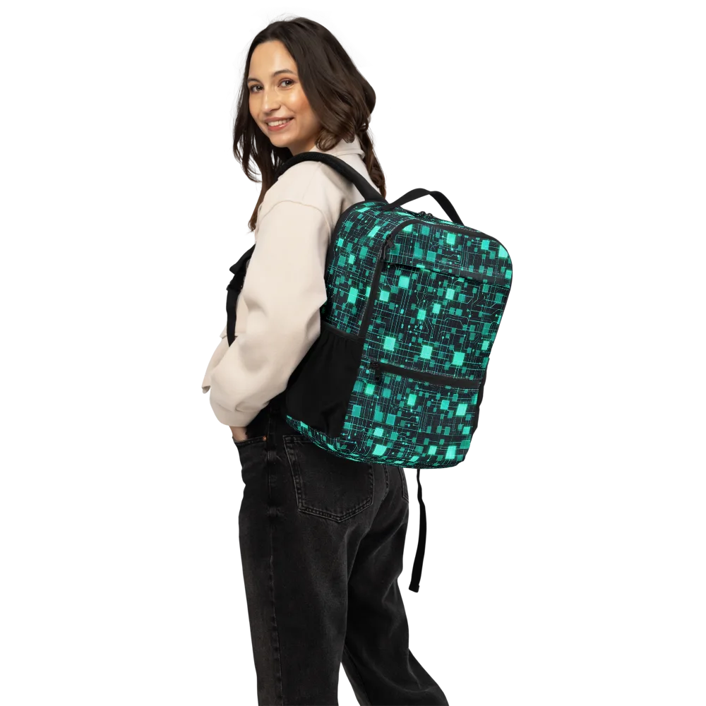 Electric Matrix on Utility Backpack — Back