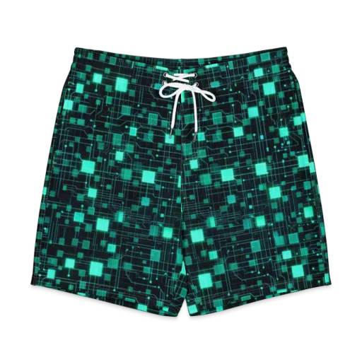 Electric Matrix on a Men's Board Shorts
