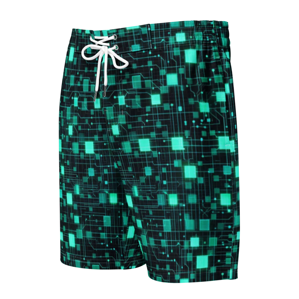 Electric Matrix on Men's Board Shorts — Front
