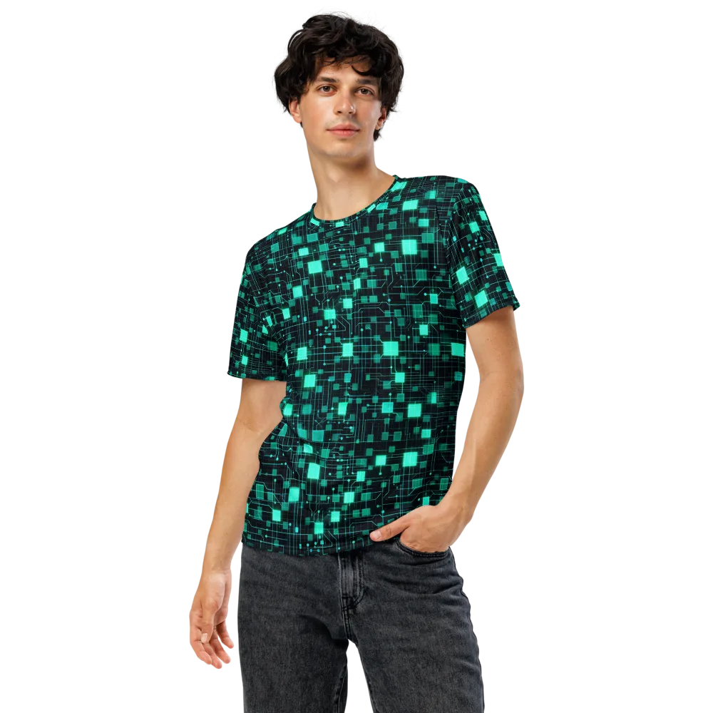 Electric Matrix on Men's Crew Neck T-Shirt — Front