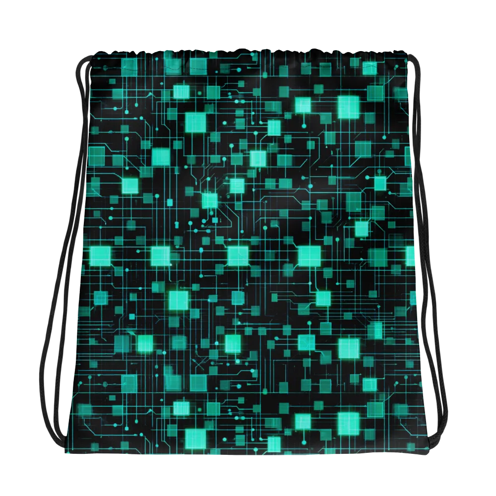 Electric Matrix on Drawstring Bag — Photo