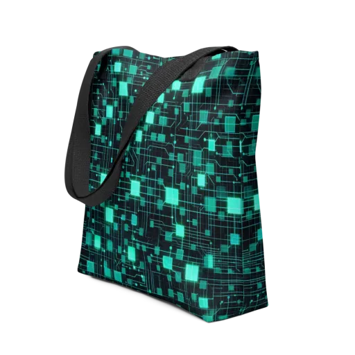 Electric Matrix on a Tote Bag