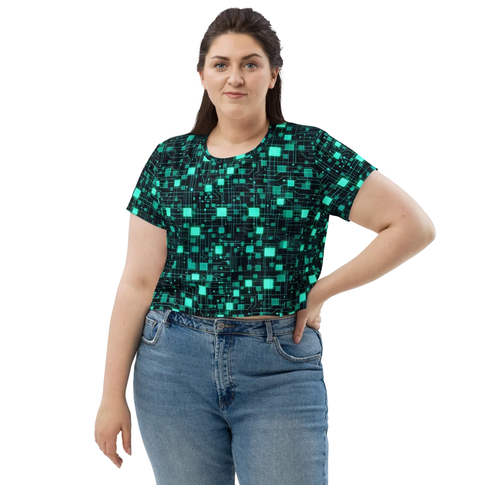 Electric Matrix on Crop Tee — Front