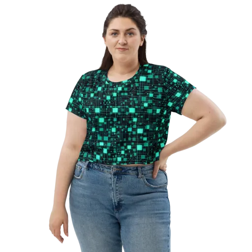 Electric Matrix on a Crop Tee