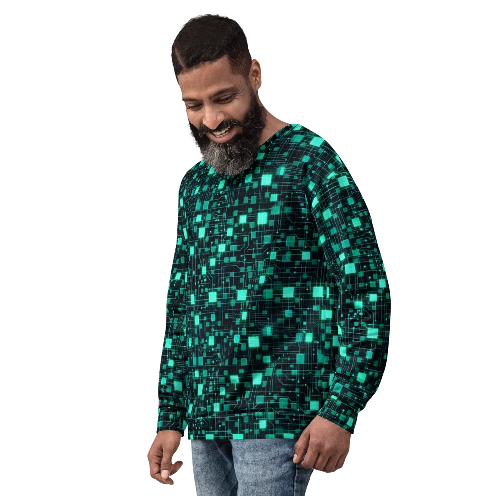 Electric Matrix on Sweatshirt — Left Front