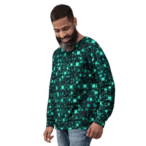 Electric Matrix on a Sweatshirt