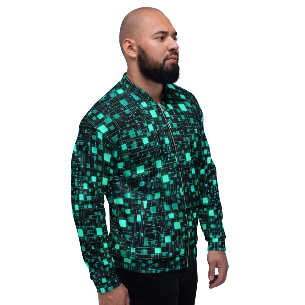 Electric Matrix on Bomber Jacket — Right