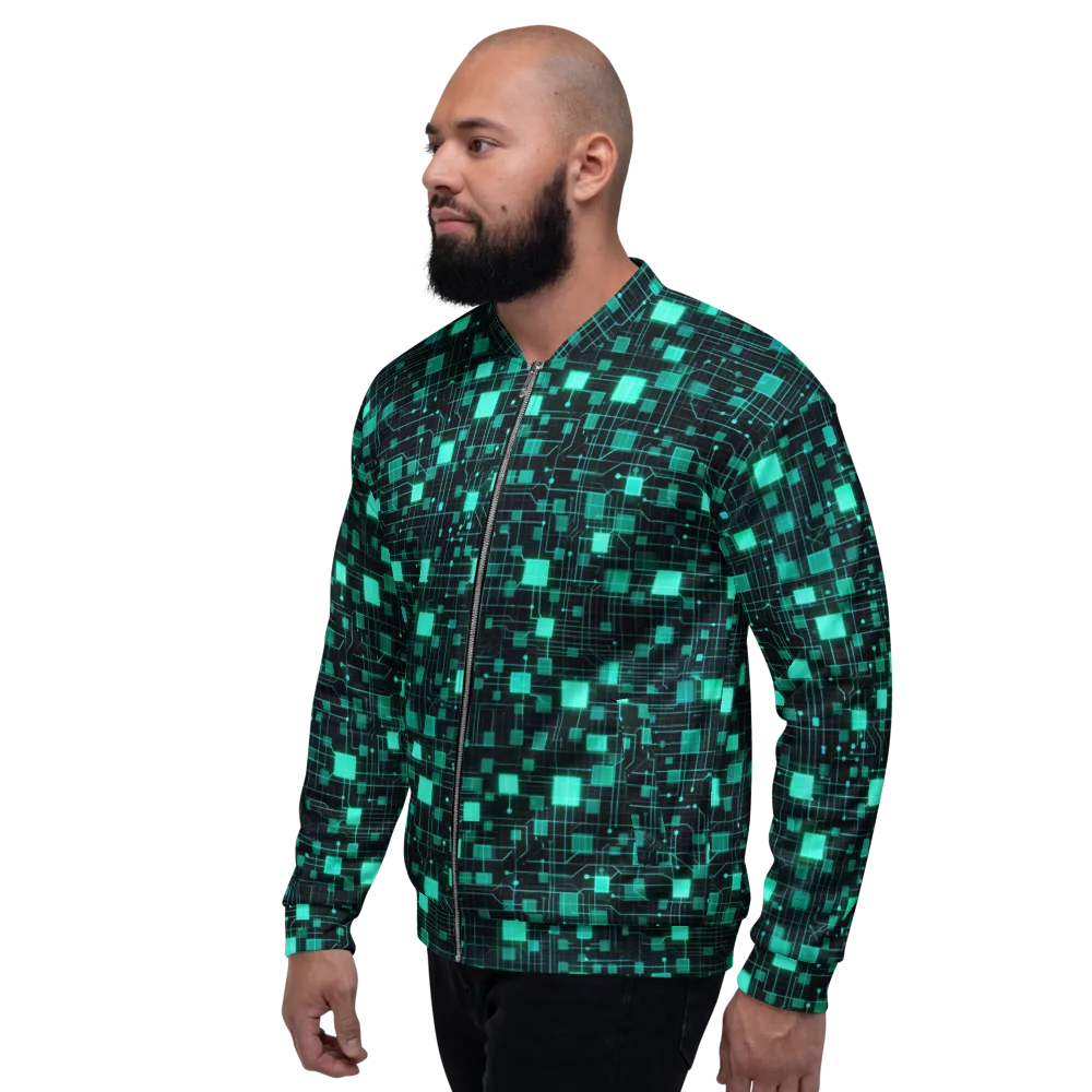Electric Matrix on Bomber Jacket — Left