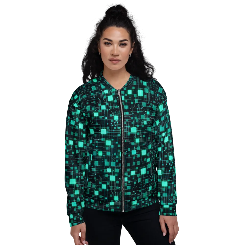 Electric Matrix on Bomber Jacket — Front