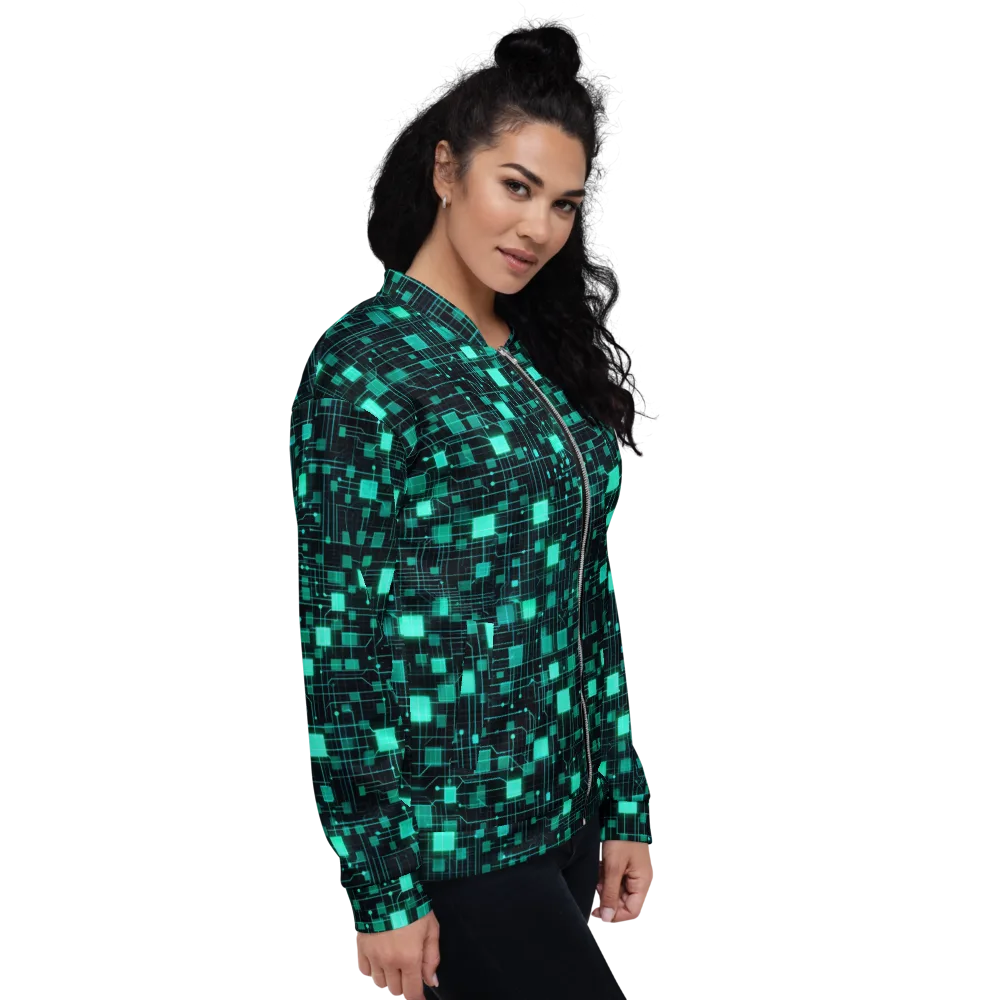 Electric Matrix on Bomber Jacket — Right