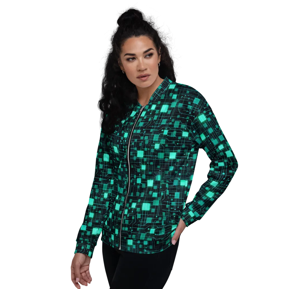 Electric Matrix on Bomber Jacket — Left