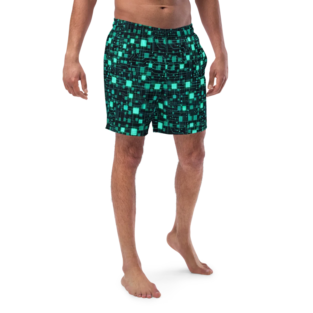 Electric Matrix on Swim Trunks — Front