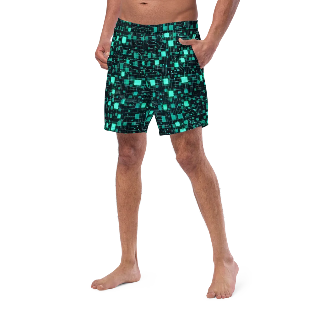 Electric Matrix on Swim Trunks — Left Front