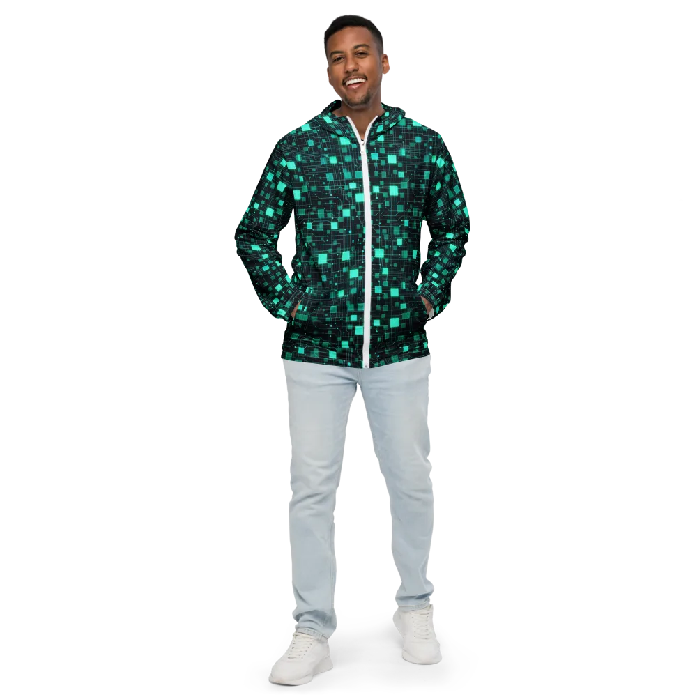 Electric Matrix on Men's Windbreaker — Front