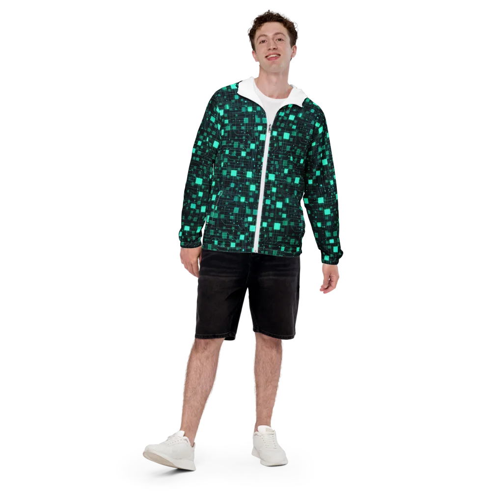Electric Matrix on Men's Windbreaker — Front