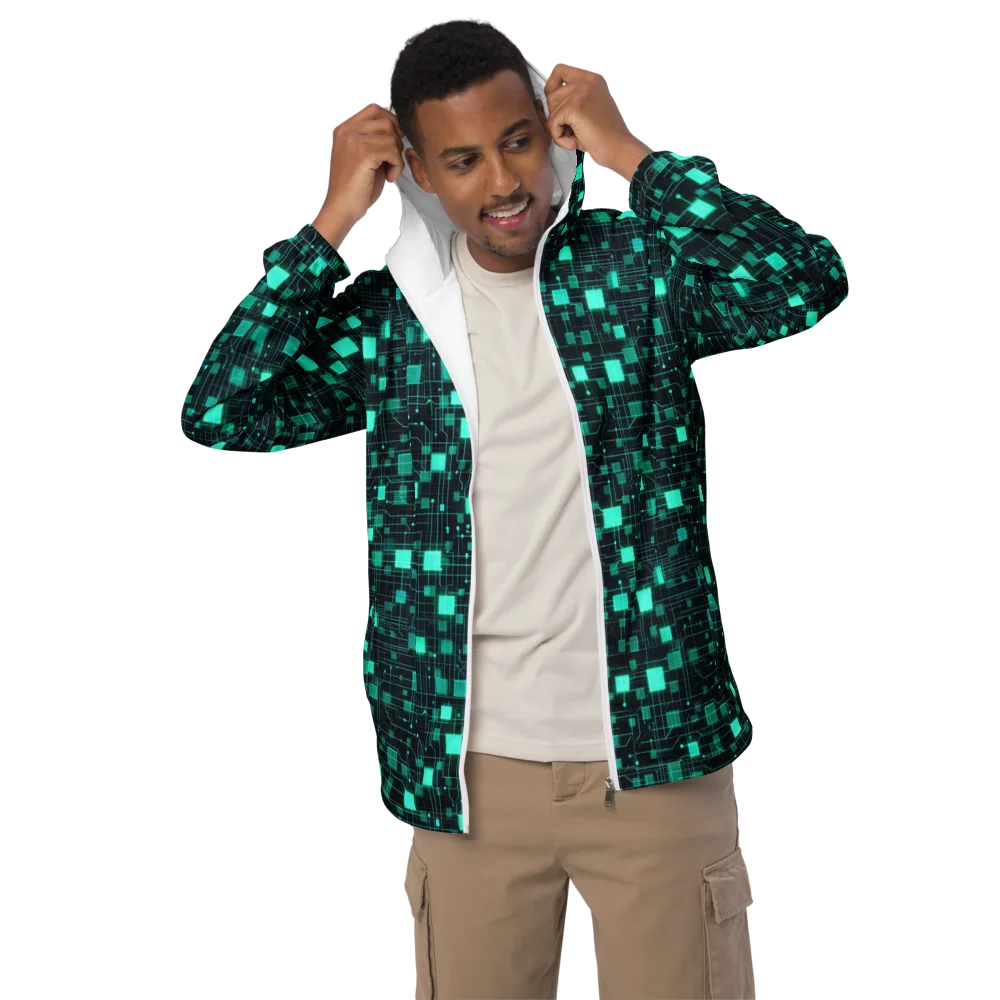 Electric Matrix on Men's Windbreaker — Front