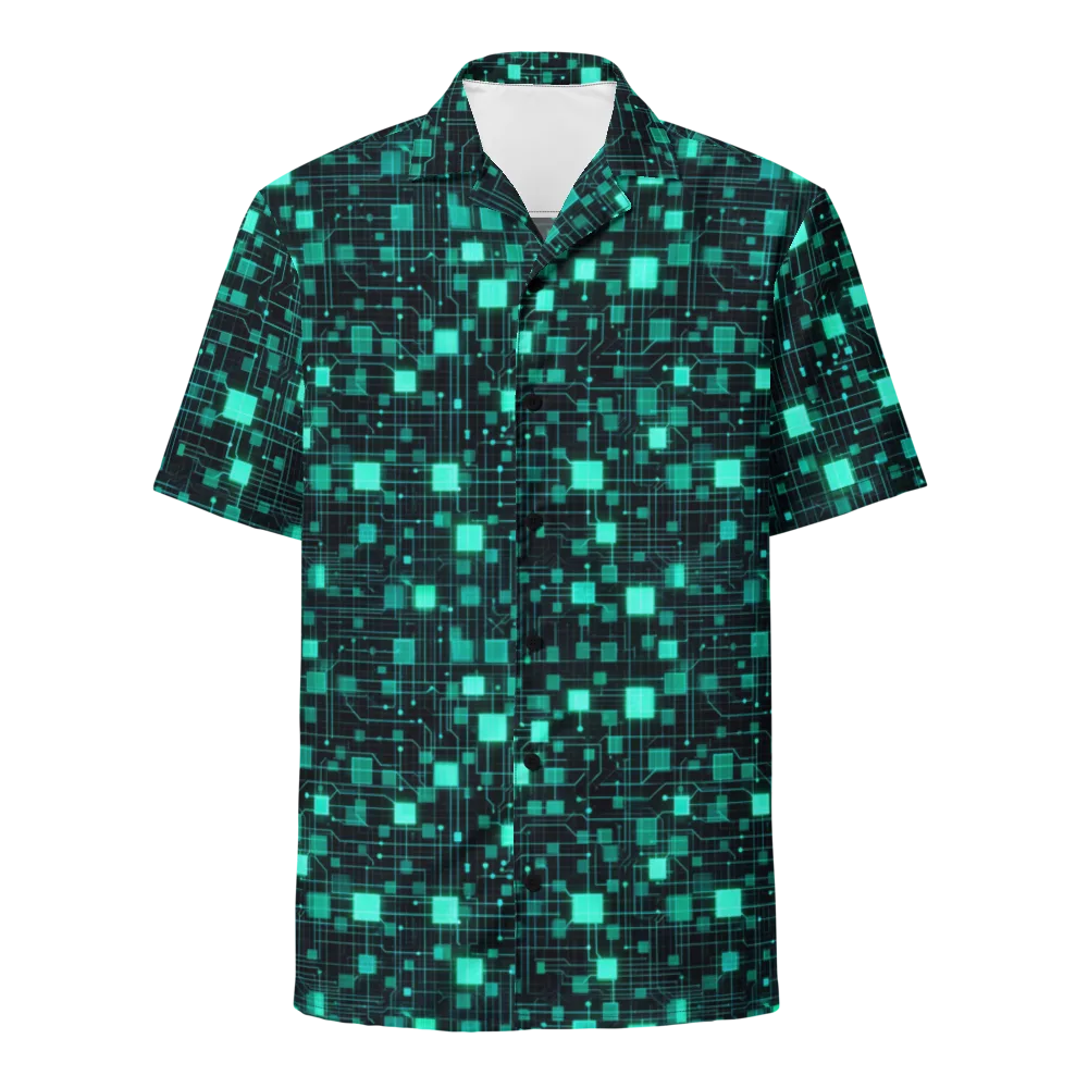 Electric Matrix on Button Shirt — Front