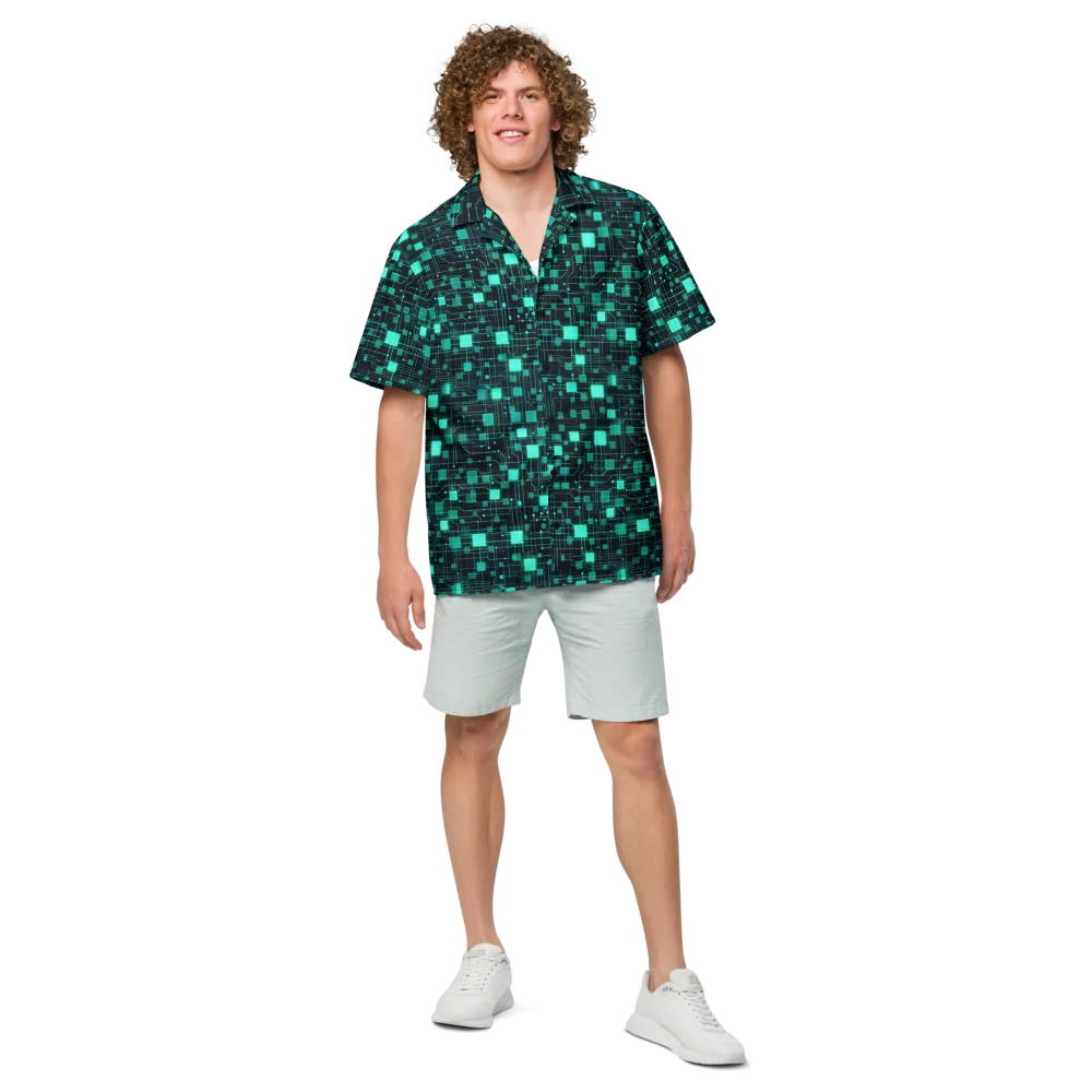 Electric Matrix on Button Shirt — Front