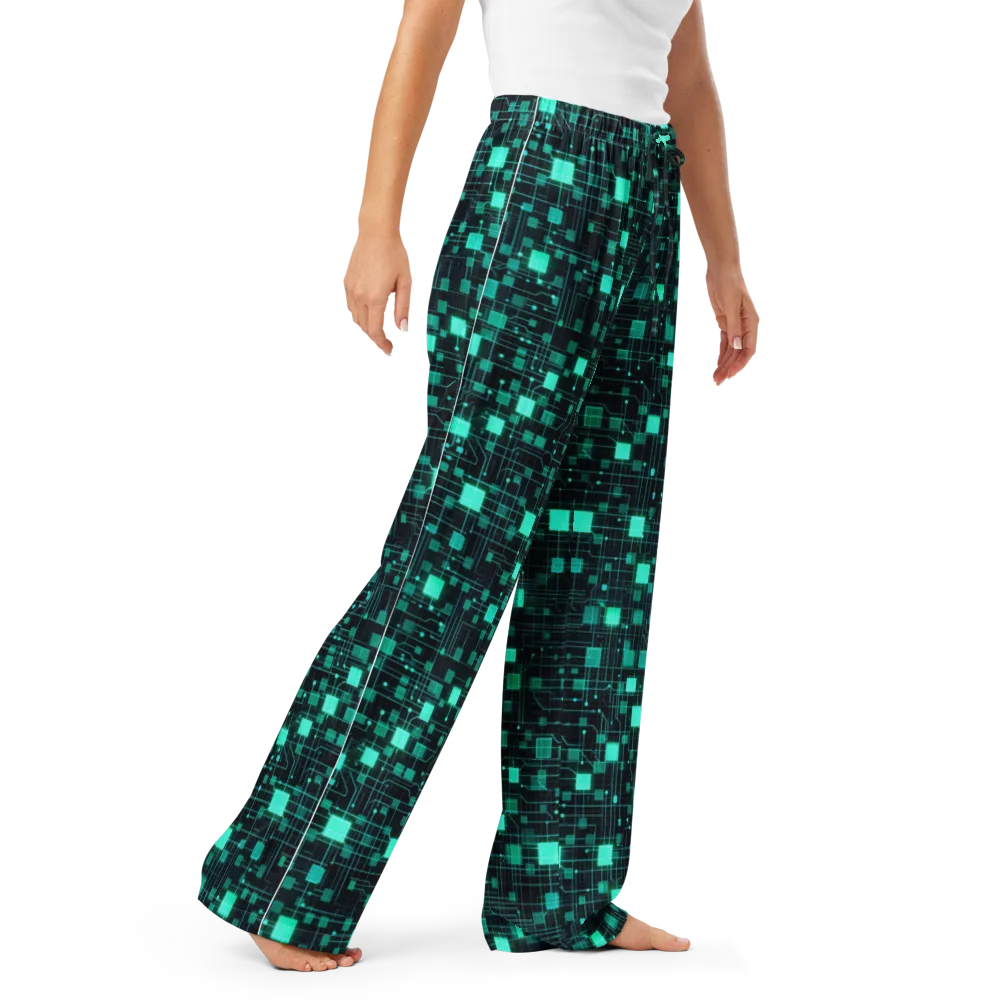 Electric Matrix on Women's Pajama Pants — Right Front