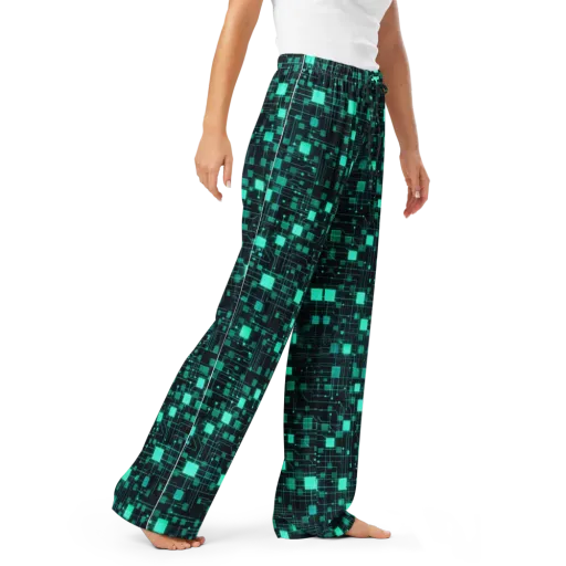 Electric Matrix on a Women's Pajama Pants