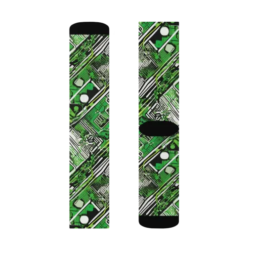 Greenline Grid on a Socks