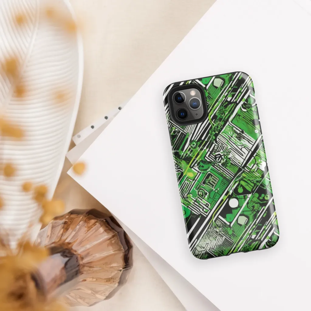 Greenline Grid on Tough Case for iPhone® — Front