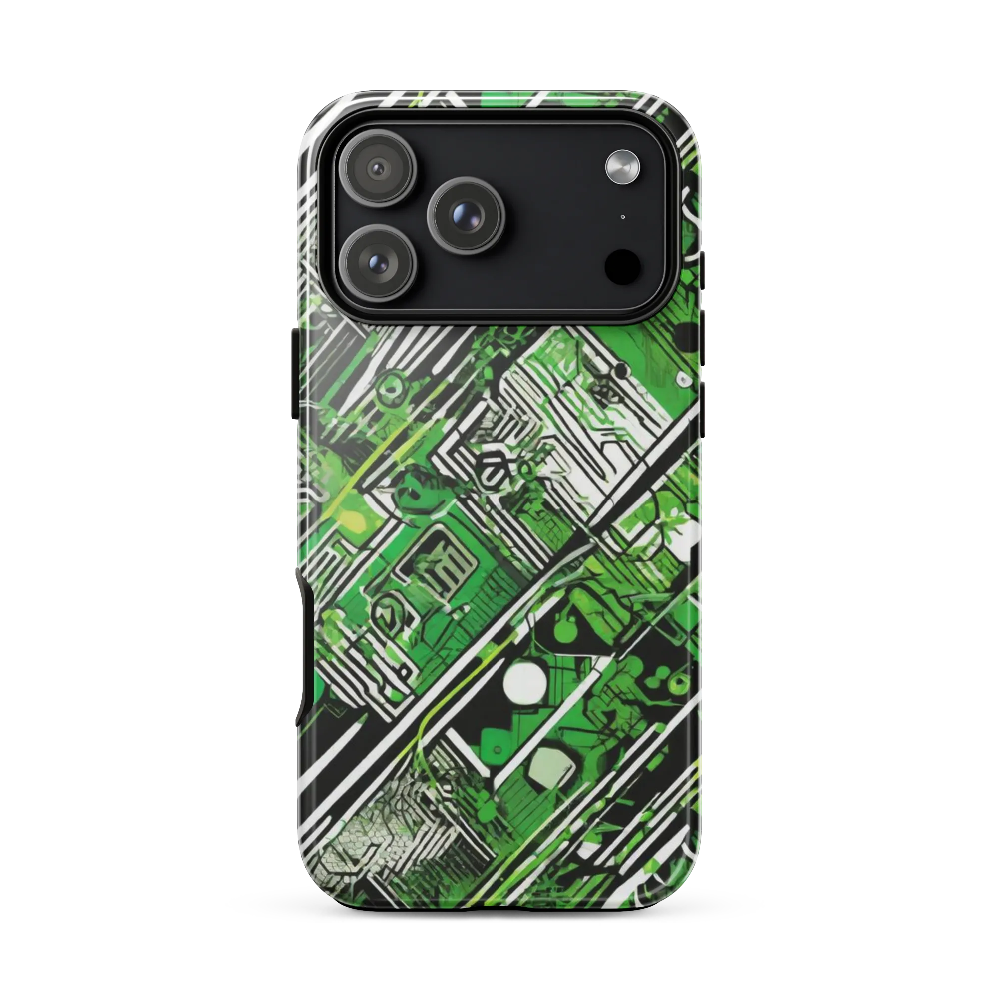 Greenline Grid on Tough Case for iPhone® — Front