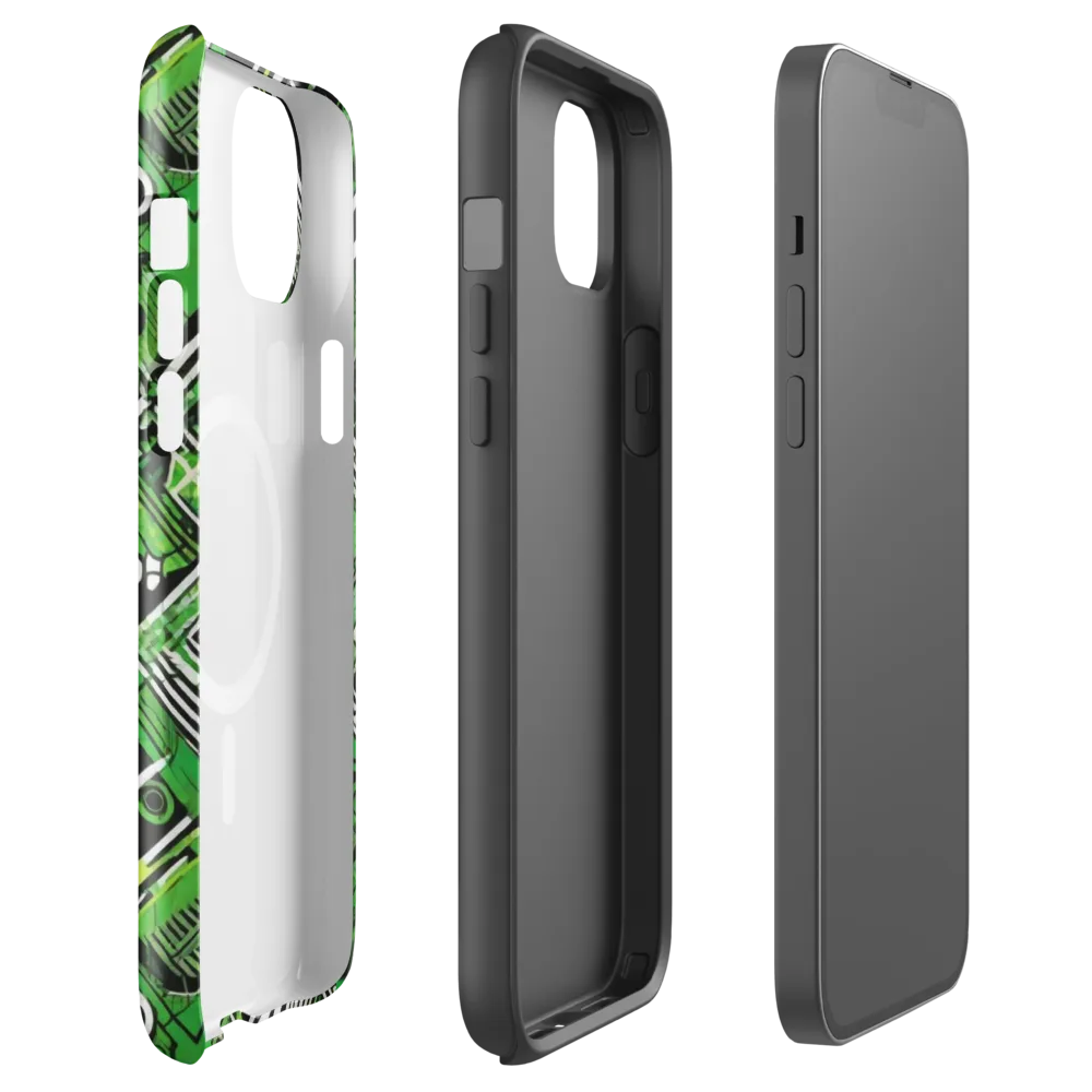 Greenline Grid on MagSafe Tough Case for iPhone® — Front