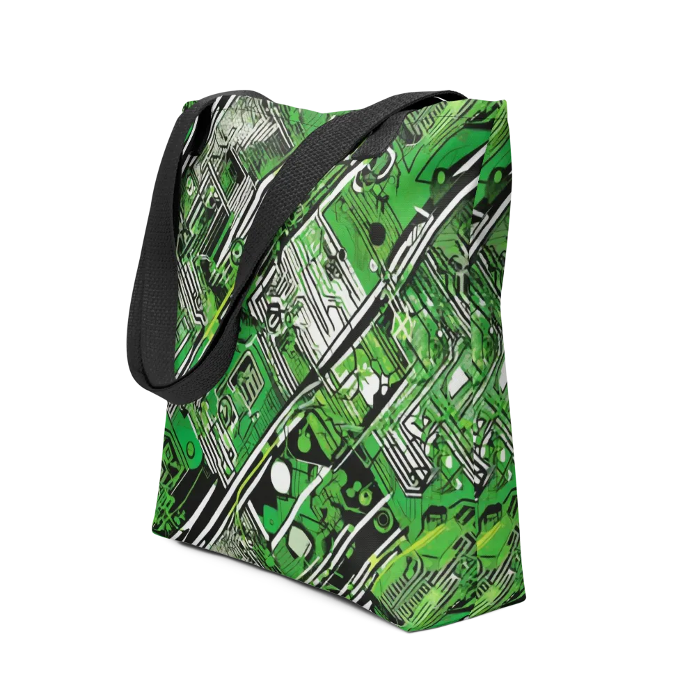 Greenline Grid on Tote Bag — Front