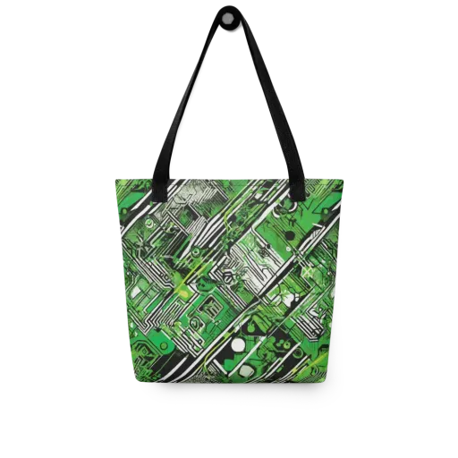 Greenline Grid on a Tote Bag