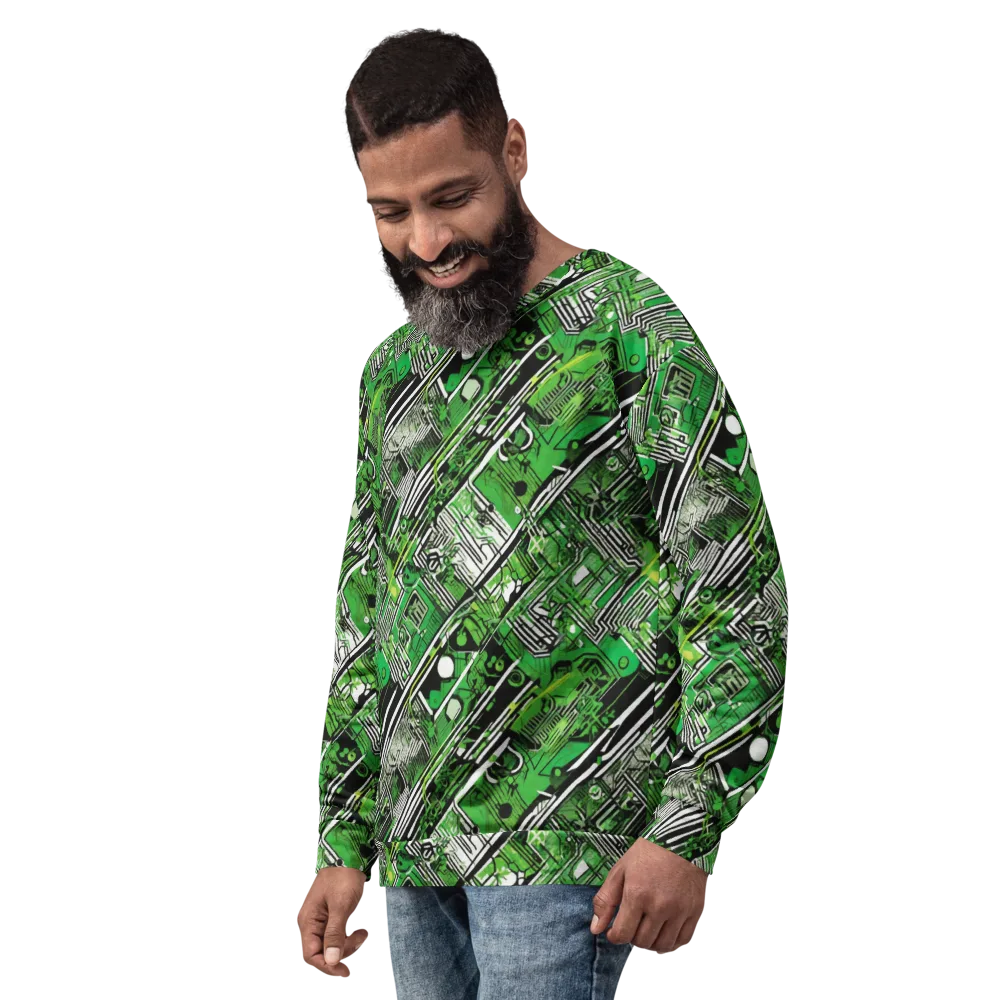 Greenline Grid on Sweatshirt — Left Front