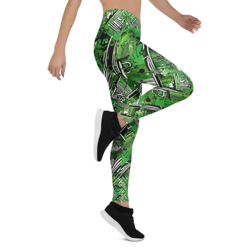 Greenline Grid on a Leggings