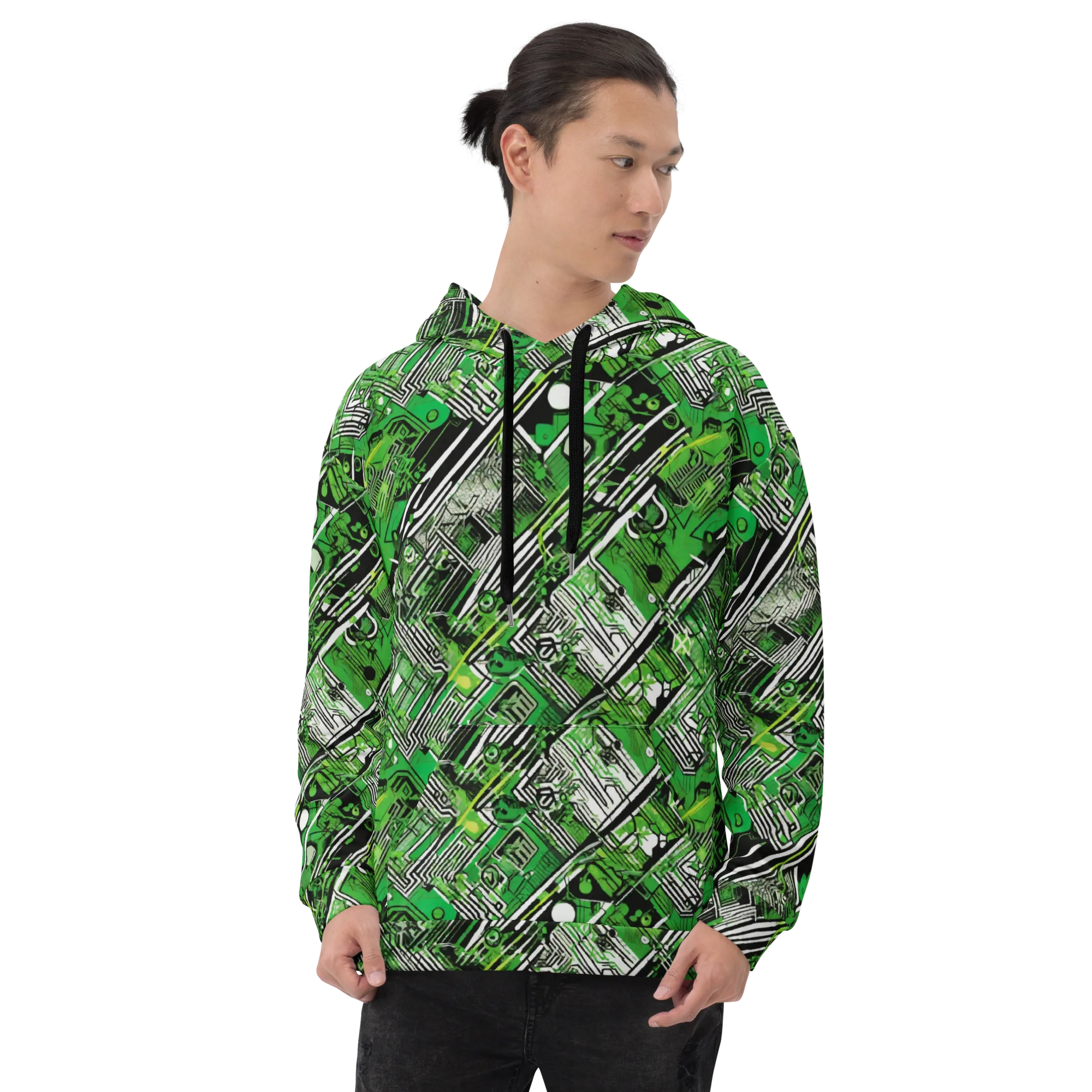Greenline Grid on Hoodie — Front