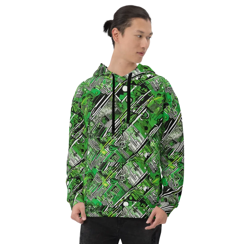 Greenline Grid on Hoodie — Front