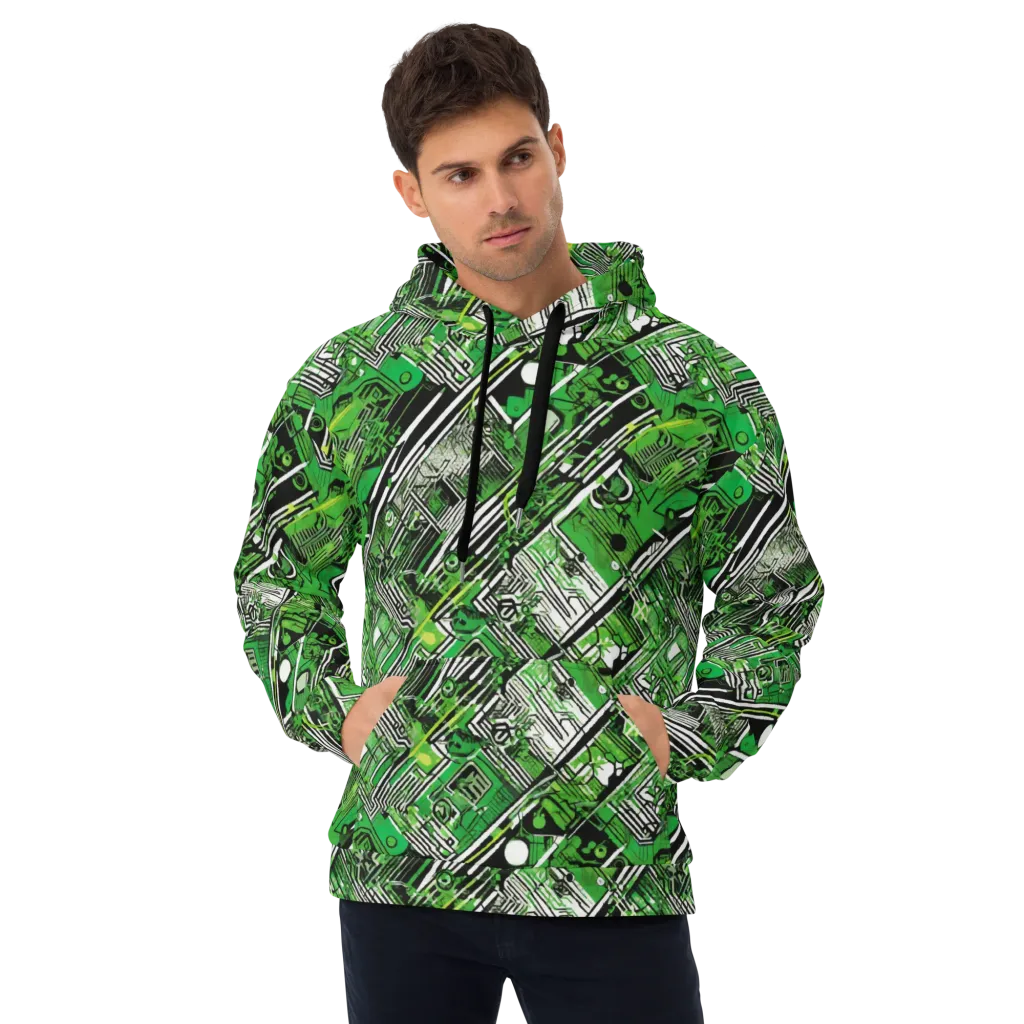 Greenline Grid on Hoodie — Front