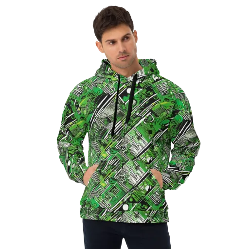 Greenline Grid on a Hoodie