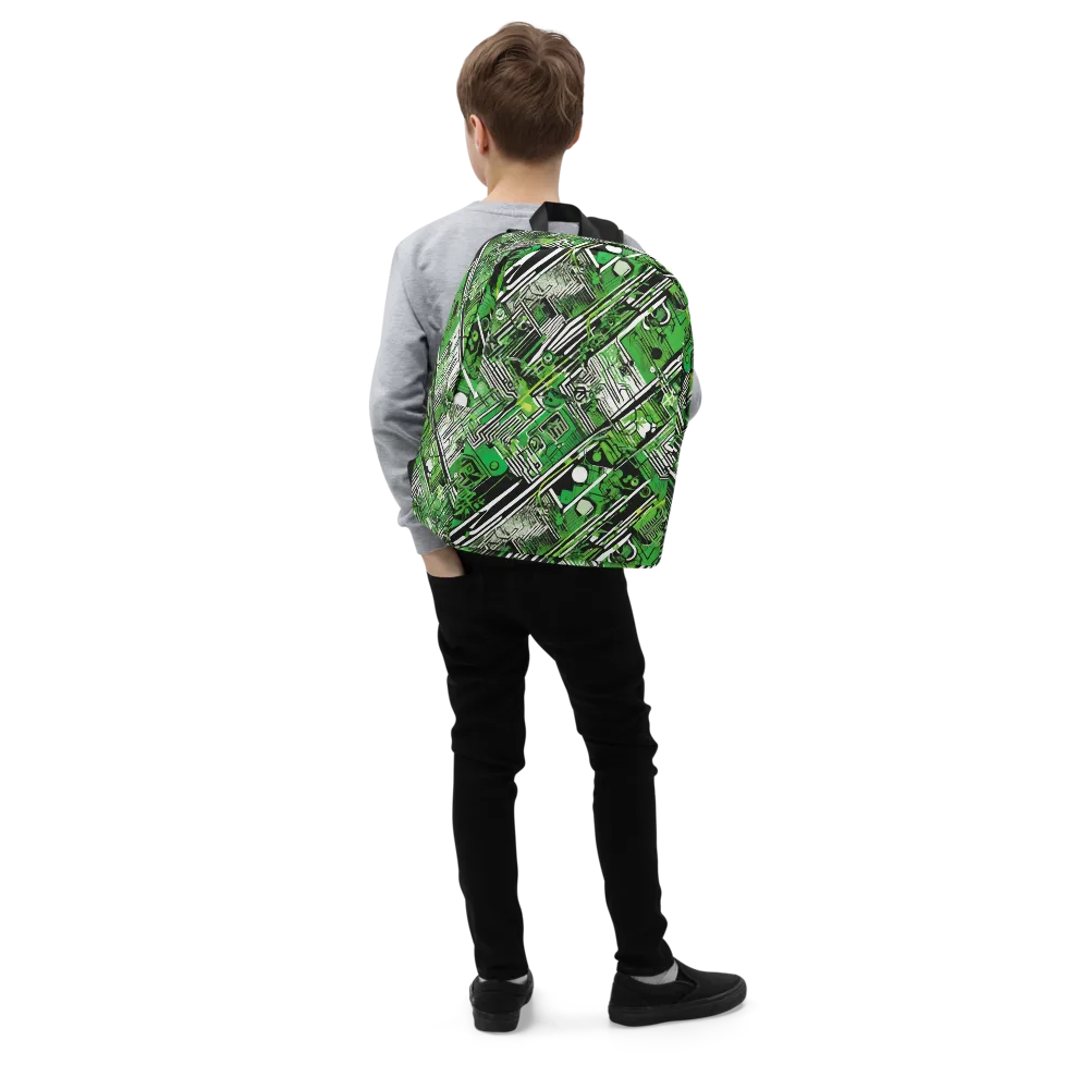 Greenline Grid on Minimalist Backpack — Right Front