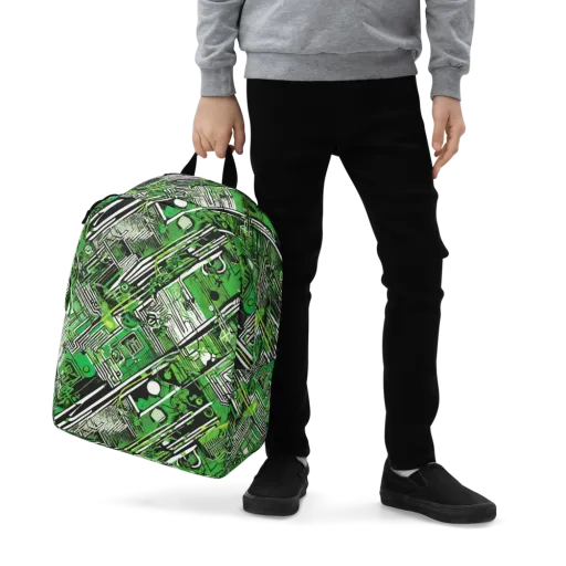 Greenline Grid on a Minimalist Backpack