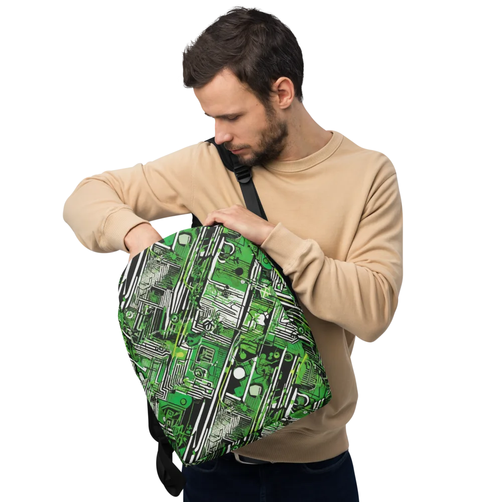 Greenline Grid on Minimalist Backpack — Front