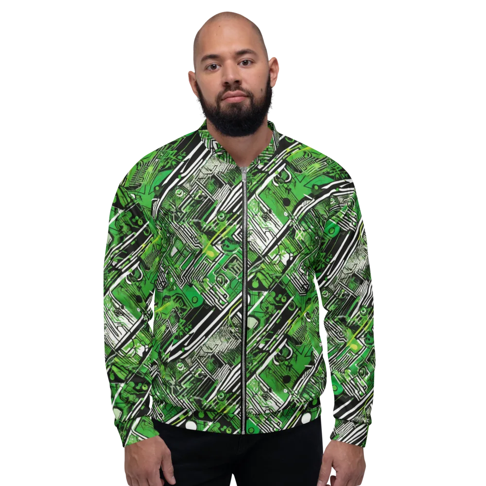Greenline Grid on Bomber Jacket — Front