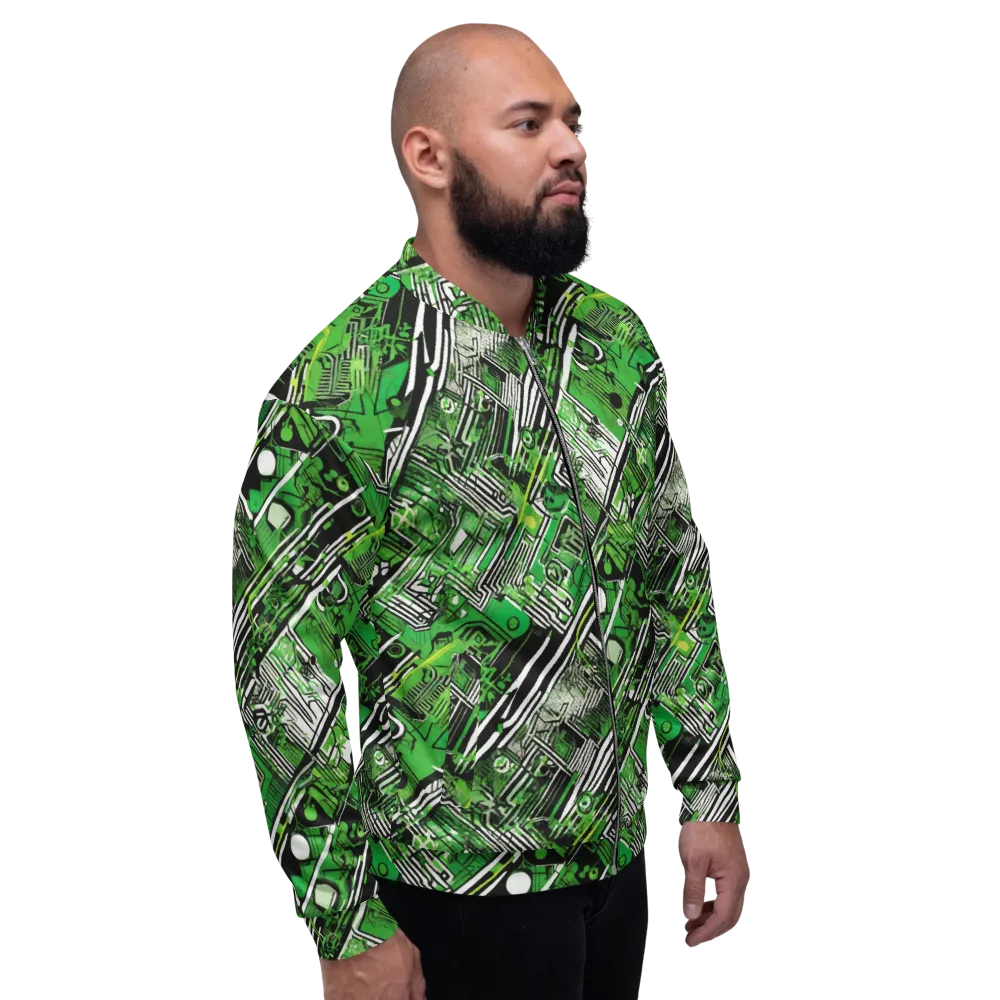 Greenline Grid on Bomber Jacket — Right