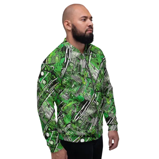 Greenline Grid on a Bomber Jacket