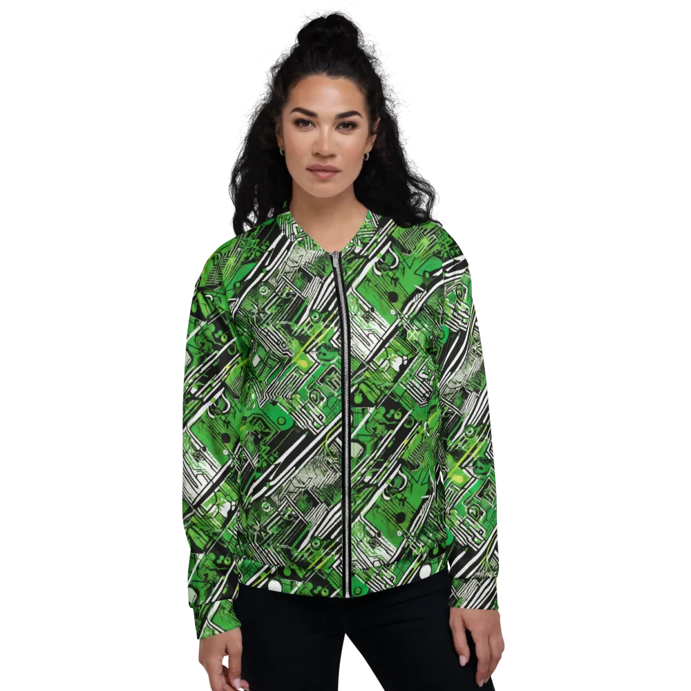 Greenline Grid on Bomber Jacket — Front